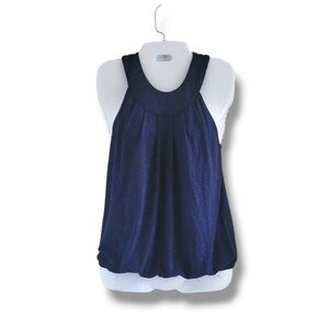 Promod | EUC Pretty Navy/Blue Shimmer Evening Halter Top (SIZE S)